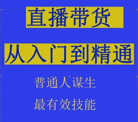 2024年抖音直播带货运营从入门到精通完整指南：拆解直播间技巧与选品思路，助力普通人掌握最有效谋生技能