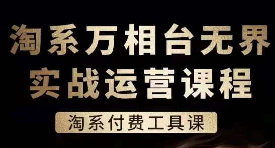 淘系万相台无界实战运营课,淘系付费工具课