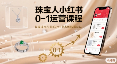 珠宝人小红书运营12节课：从0到1掌握多种账号玩法与变现