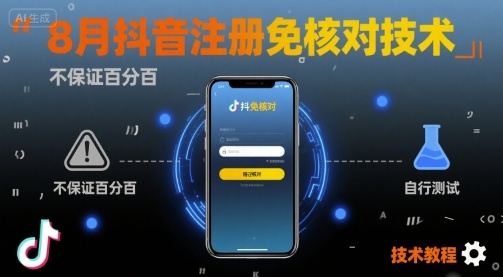 抖音注册免核对方法：3步操作指南，简化流程但非100%成功