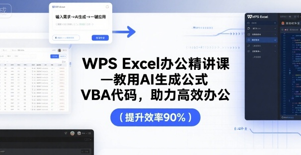 WPS Excel零基础到精通教程：用AI自动生成公式与VBA代码