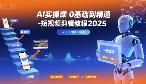 2025年AI短视频剪辑教程：零基础到精通完整指南