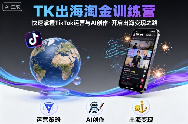 TikTok出海变现实战教程：从AI创作到账号搭建全流程指南