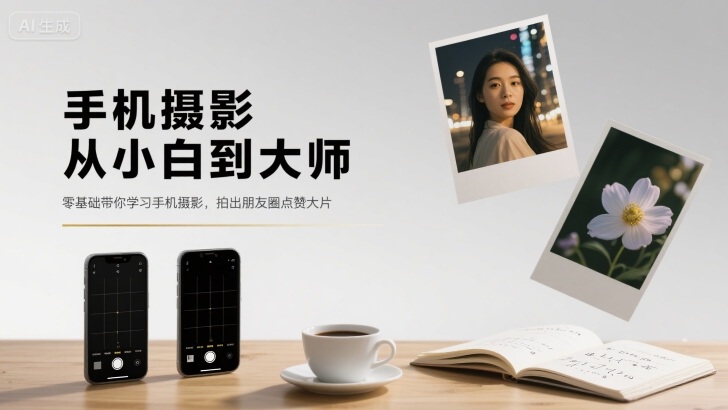 手机摄影零基础教程：19节课从小白到大师，拍出赞爆朋友圈大片