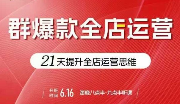 全店运营21天实操指南：如何打造群爆款实现持续盈利
