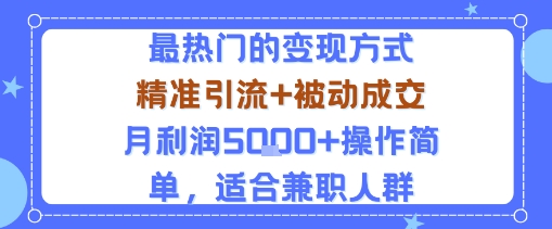 小众赛道精准引流教程：4步方法实现被动成交，轻松月入5000+