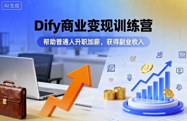 Dify商业变现教程：5个方法实现副业增收与升职加薪