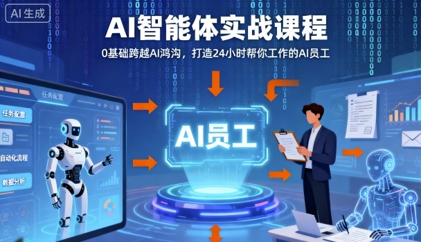 AI智能体实战教程：5步搭建24小时工作数字员工，零基础快速上手