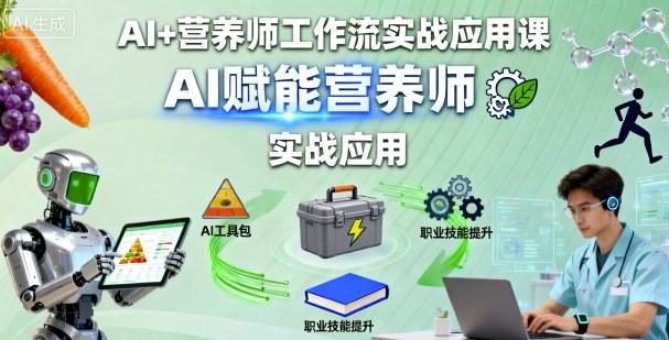 AI营养师工作流10课实战教程：用AI赋能高效生成问卷、PPT与营养方案