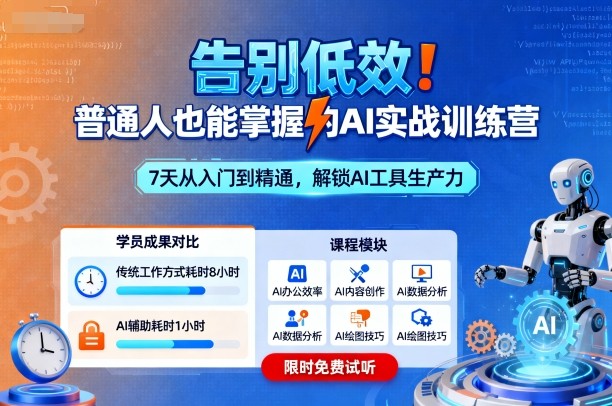 AI实战训练营：3步快速上手指南，告别低效提升创作技能