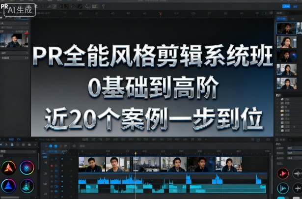 PR剪辑实战教程：20+案例从0基础到高阶，一步掌握全能风格