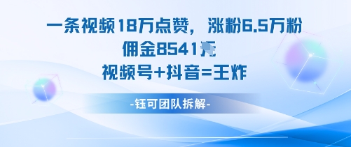 AI视频制作教程：单条视频涨粉6.5W获佣8541，双平台引爆流量