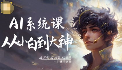AI系统教程：从小白到大神，一站式掌握AI绘画、视频与声音