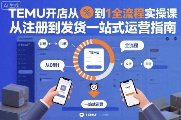 TEMU开店16步全流程实操指南：从注册到发货，助新手快速上手