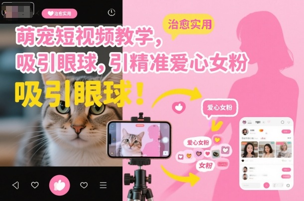 萌宠短视频快速起号教程：3步吸引精准女粉实现带货变现