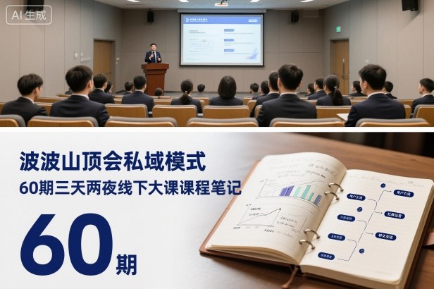 波波山顶会私域模式3天精华笔记：60期线下课获客与转化指南
