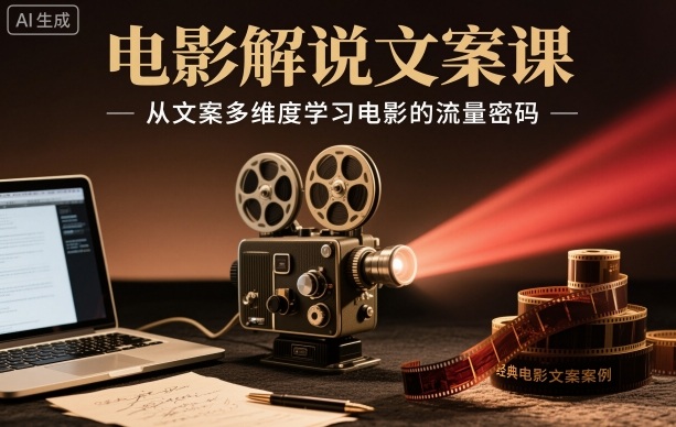 电影解说文案16步完整教程：从选择电影到写文案，掌握多维度流量密码