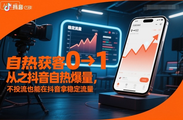 抖音自热获客教程：3步不投流实现稳定流量与爆量方法