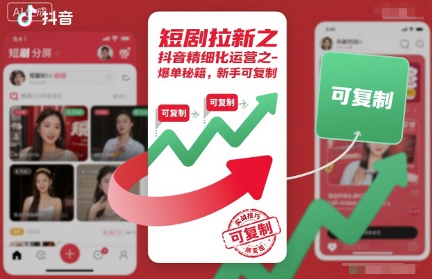 抖音短剧拉新3步教程：新手可复制的爆单秘籍，单次下载赚11元