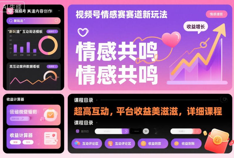 视频号情感赛道实操教程：7步掌握高互动玩法，稳定赚取平台收益