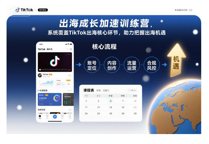 TikTok出海训练营全流程教程：系统覆盖核心环节，快速把握机遇