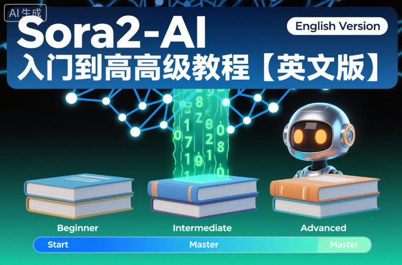 Sora2 AI入门到高级教程：8个实战用例+水印去除，英文版全攻略