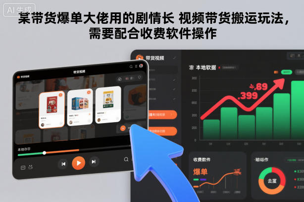 剧情长视频带货搬运教程：爆单大佬玩法如何操作（需收费软件）