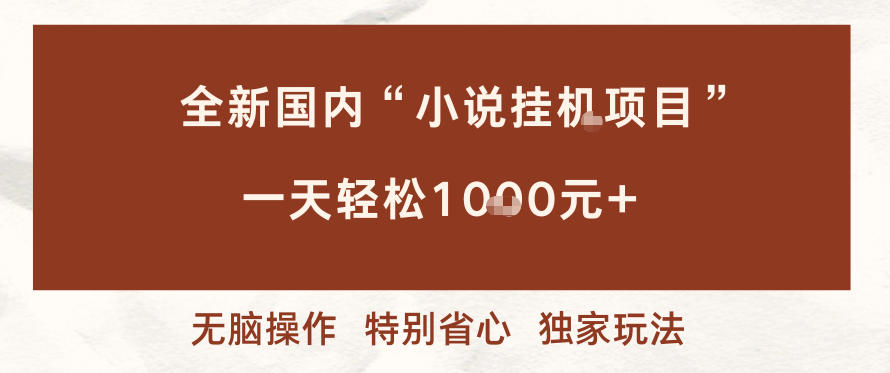 2025小说挂机自动阅读教程：多窗口无脑跑，日赚1千+揭秘