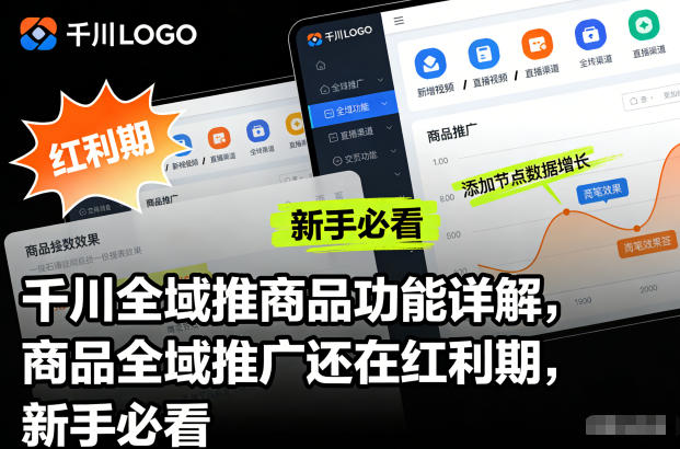 千川全域推商品功能详解：新手必看的红利期推广教程