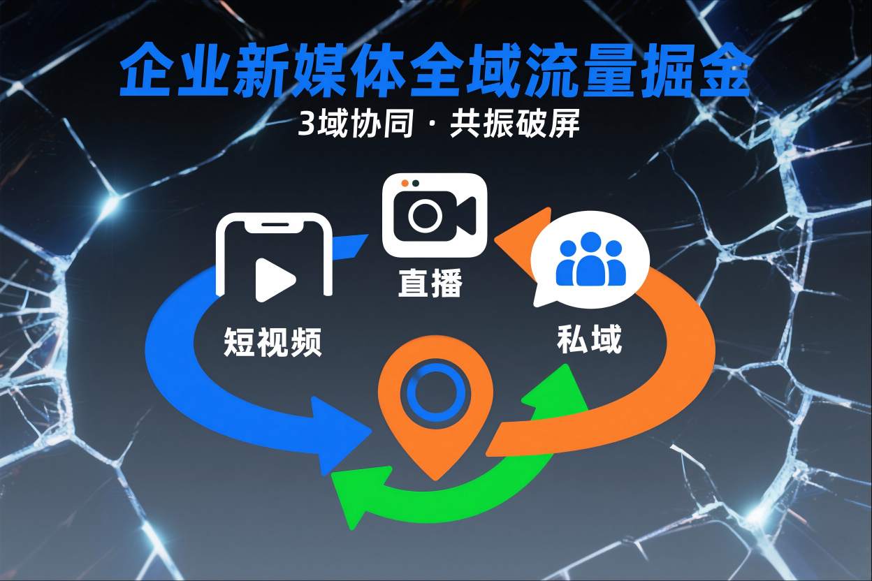 短视频全域商业模式：3域协同共振破屏，企业新媒体流量掘金指南