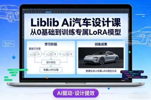 Liblib AI汽车设计完整教程全流程：从零文生图到训练专属LoRA模型，新手快速高效上手详细步骤
