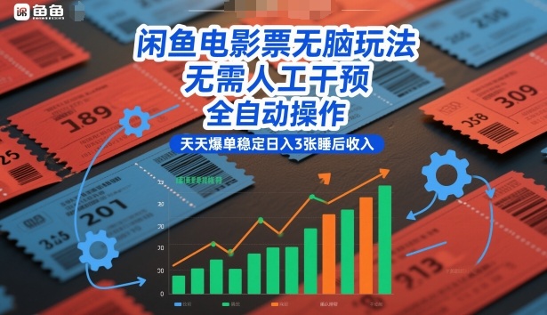 闲鱼电影票全自动赚钱教程，无需人工稳定日入300+
