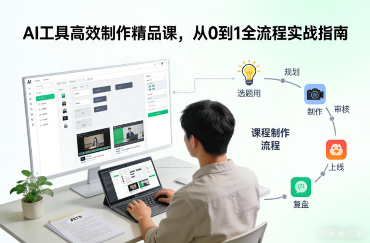 如何用AI工具制作精品课：从0到1全流程5步实战指南