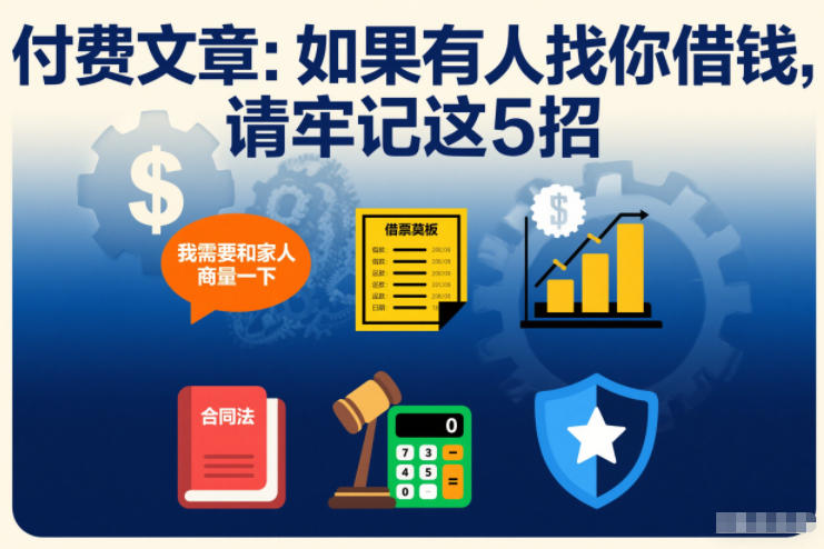 借钱给亲友？牢记这5招避免反目成仇